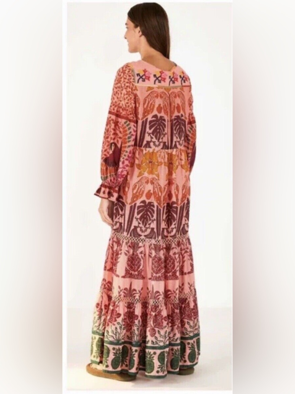 NWT FARM RIO Ainika Printed Tiered Maxi Dress Sz S - Picture 6 of 15